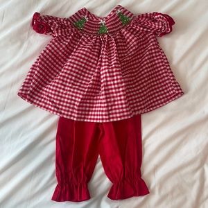 Southern Sunshine Smocked Christmas Top and Pants
